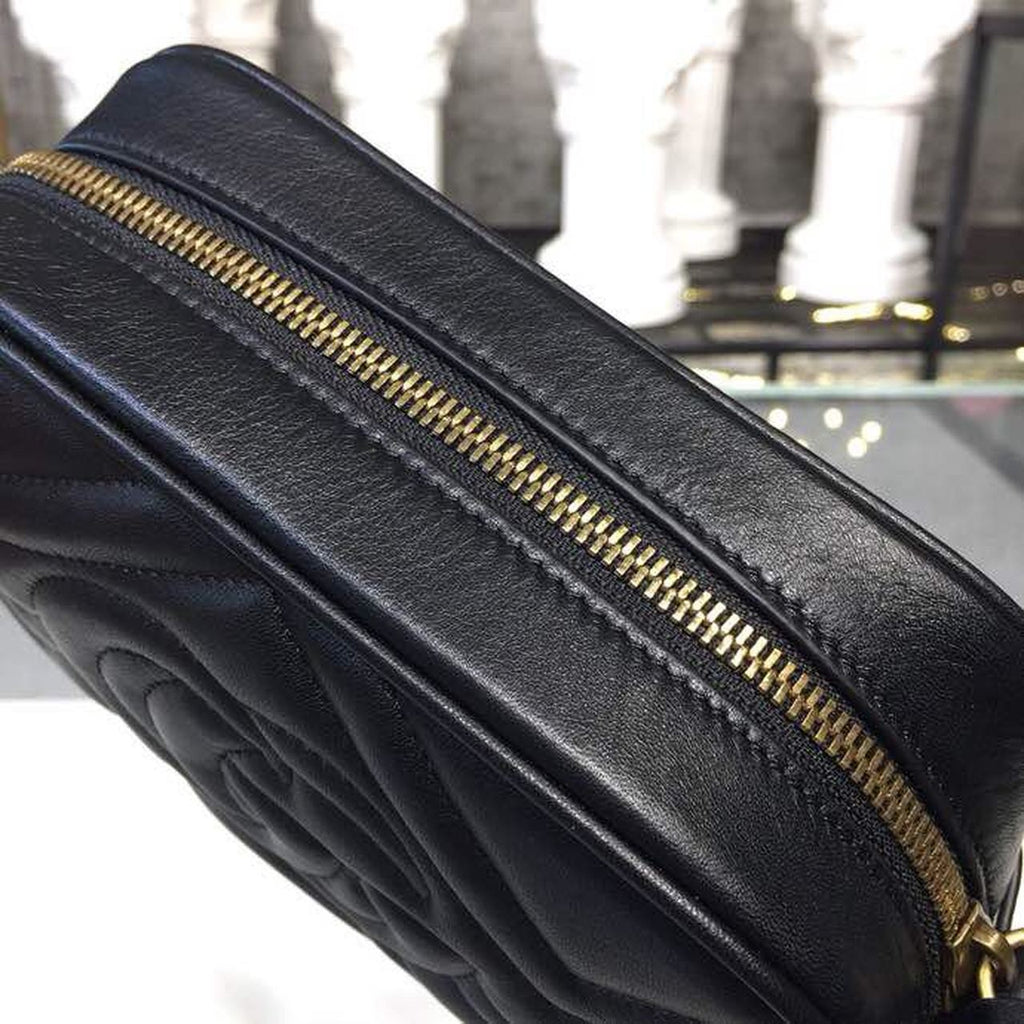 Glami Marmont MatelassÃƒÂ© Mini Bag Black MatelassÃƒÂ© Chevron For Women 7in/18cm Glami 448065 DTD1T 1000