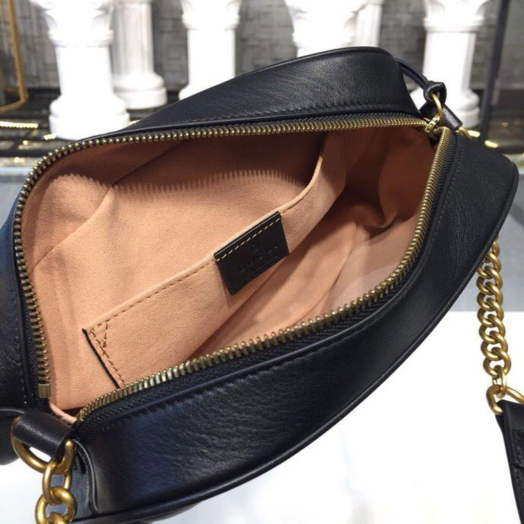 Glami Marmont Small MatelassÃƒÂ© Shoulder Bag Black MatelassÃƒÂ© Chevron For Women 9.5in/24cm Glami 447632 DTD1T 1000