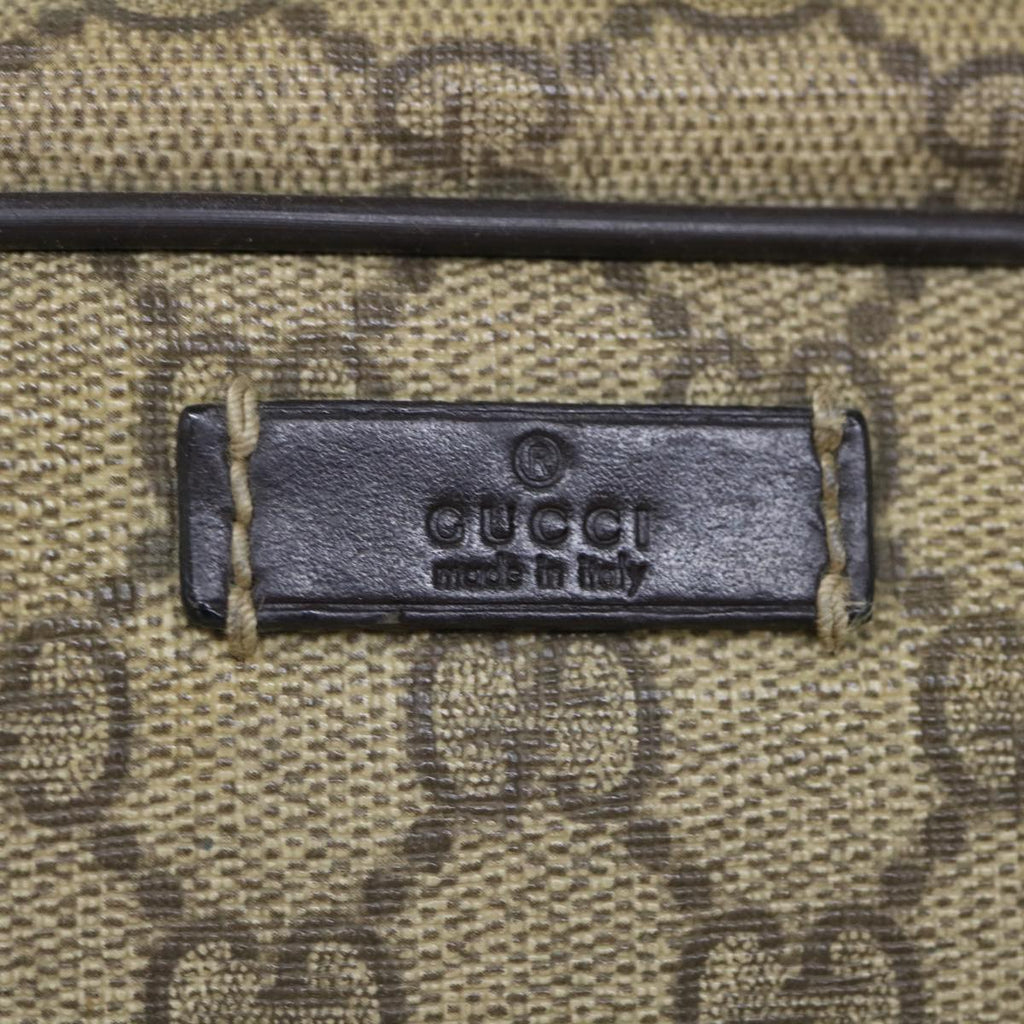 GUCCI Shoes Case GG Supreme PVC Leather Beige 211125 61571