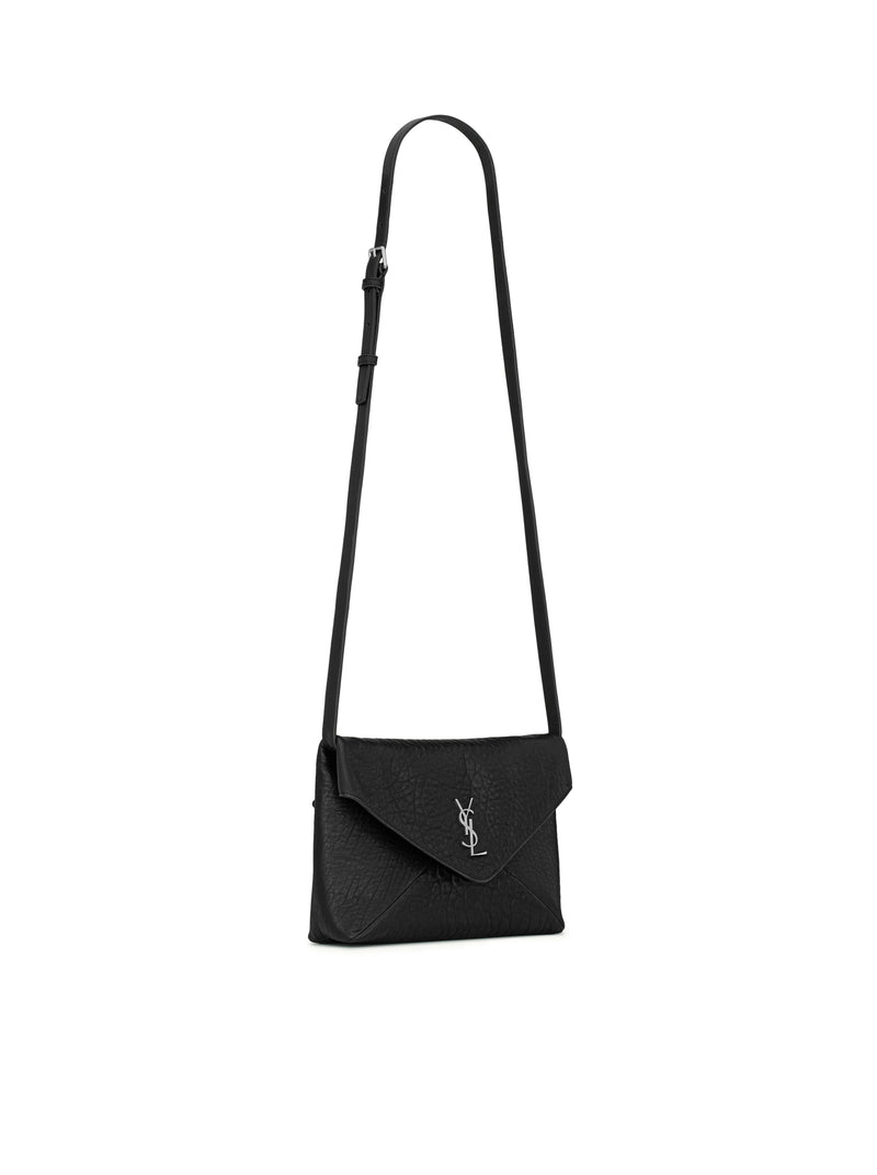 Saint Laurent Men Cassandre Envelope Messenger In Lambskin