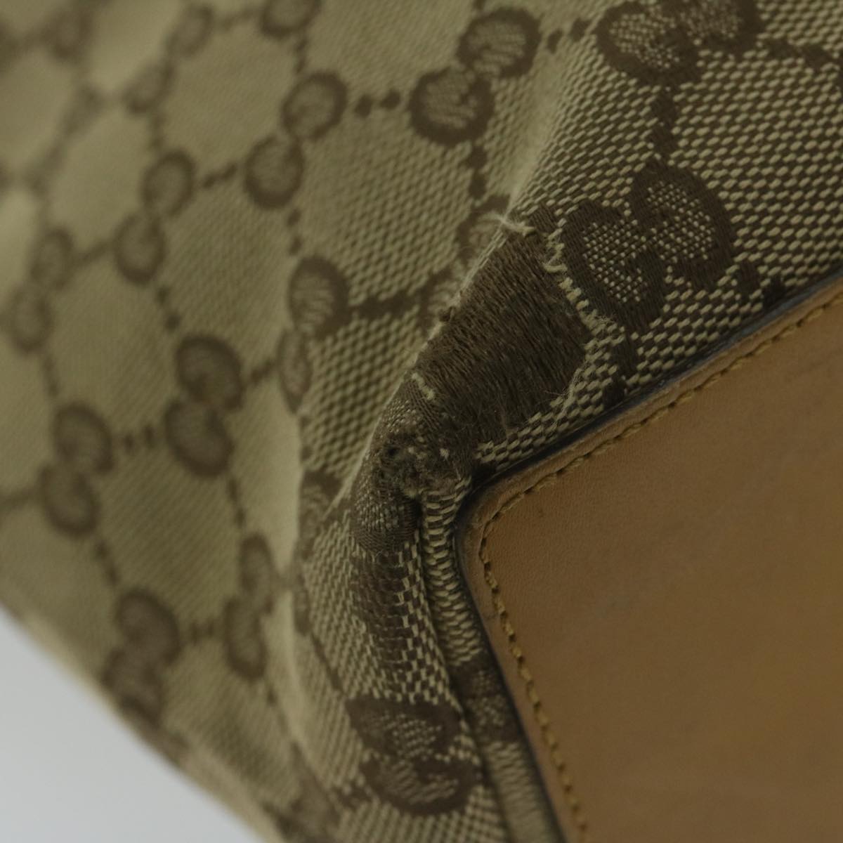 GUCCI GG Canvas Hand Bag Beige 002 1099 61649