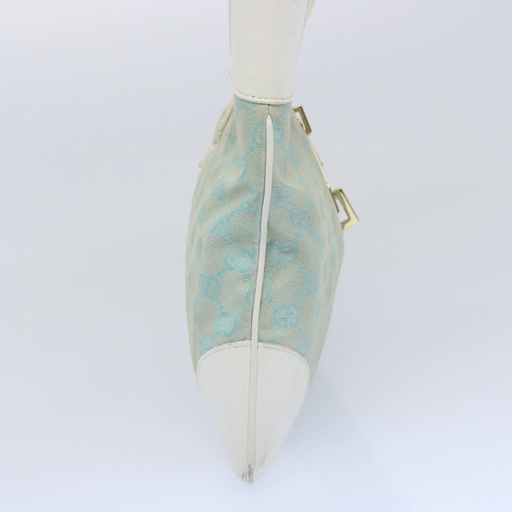 GUCCI GG Canvas Jackie Shoulder Bag Light Blue 001 4057 61650