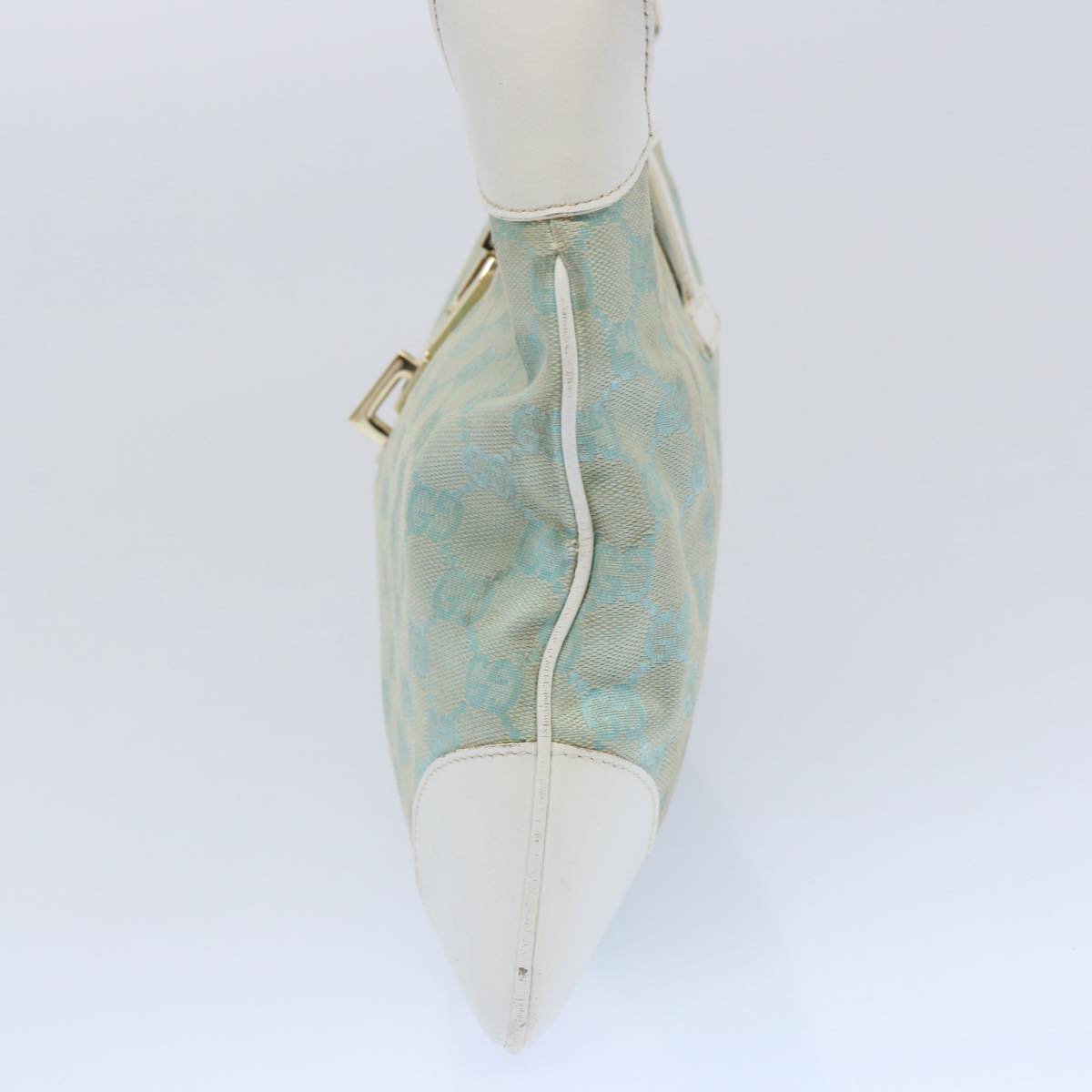 GUCCI GG Canvas Jackie Shoulder Bag Light Blue 001 4057 61650
