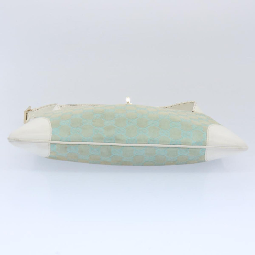 GUCCI GG Canvas Jackie Shoulder Bag Light Blue 001 4057 61650