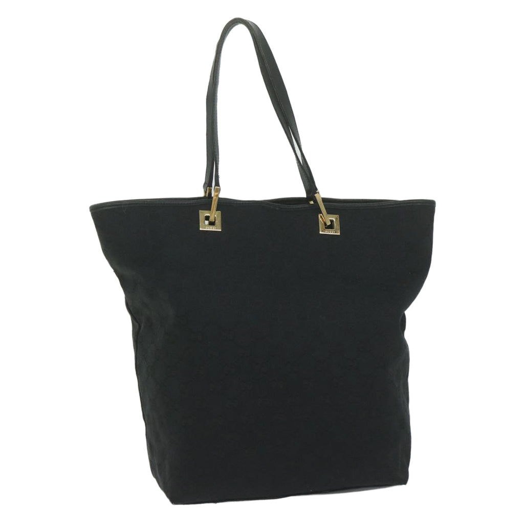 GUCCI GG Canvas Tote Bag Black 61656