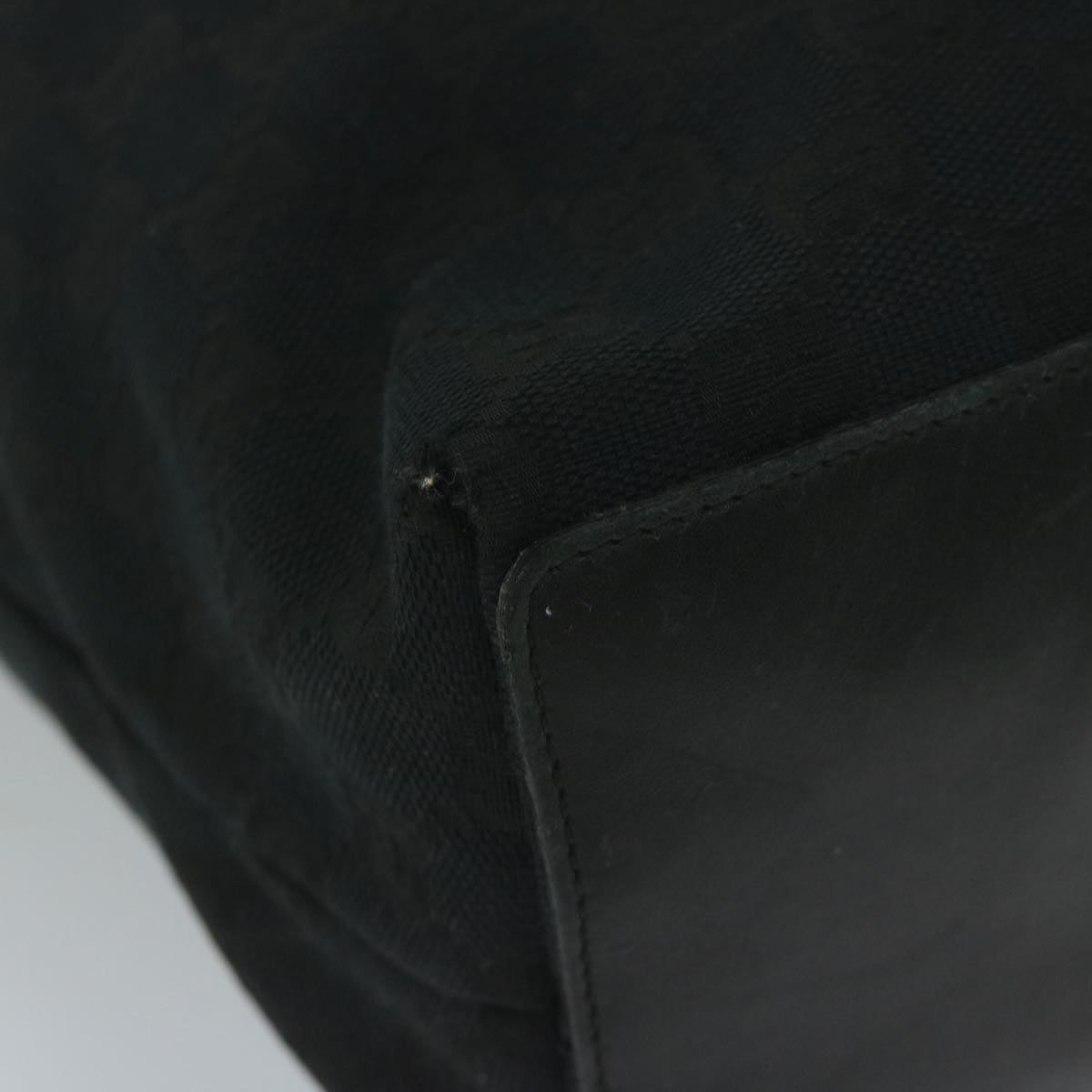 GUCCI GG Canvas Tote Bag Black 61656