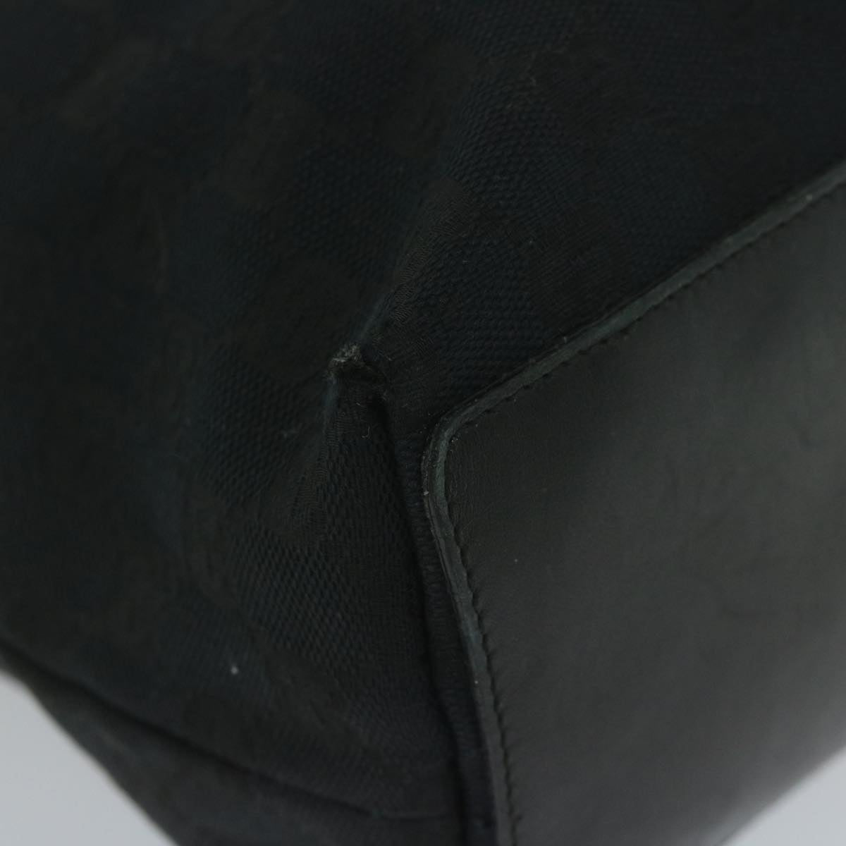 GUCCI GG Canvas Tote Bag Black 61656