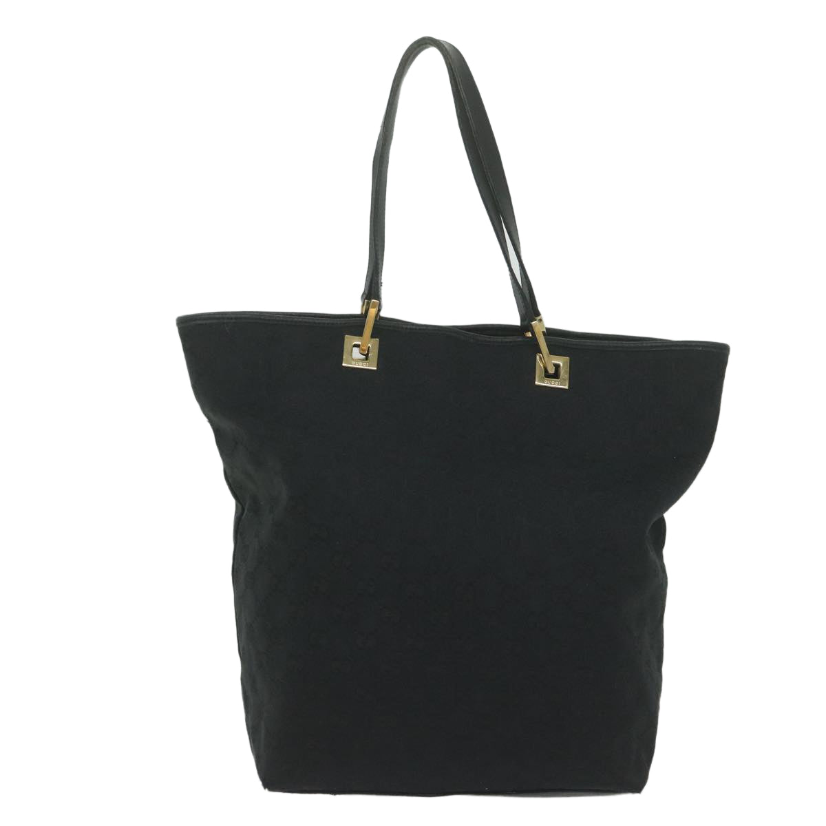 GUCCI GG Canvas Tote Bag Black 61656
