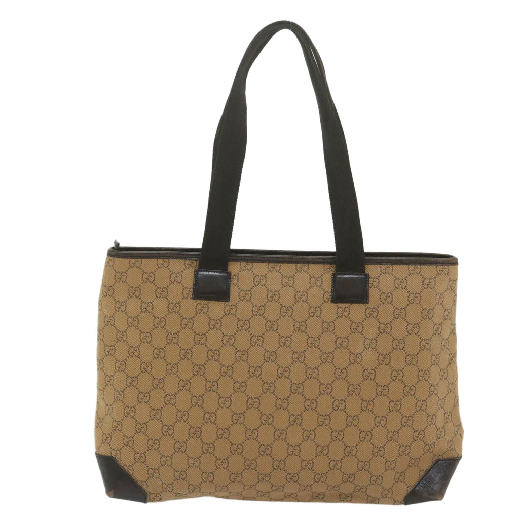 GUCCI GG Canvas Tote Bag Brown 61657