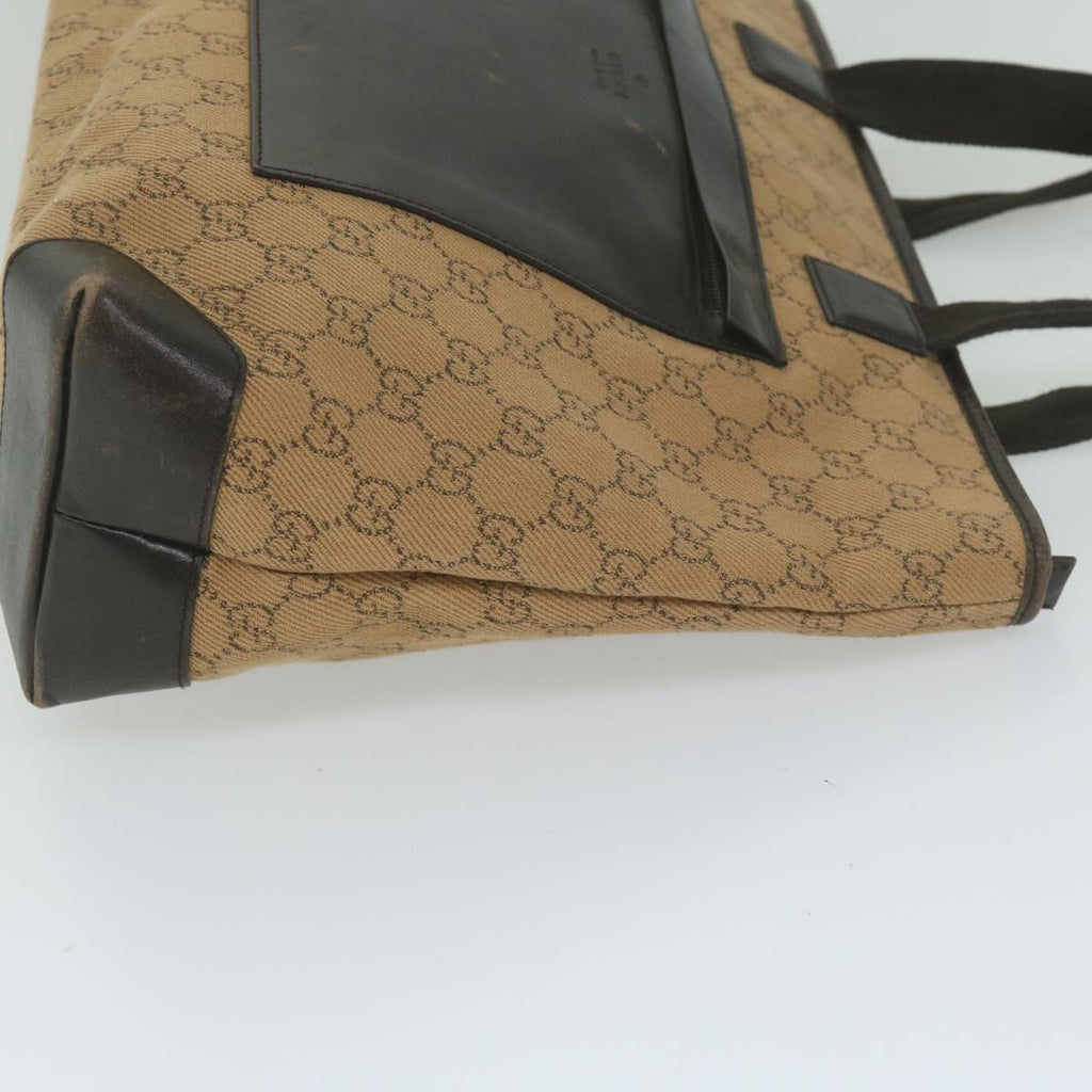 GUCCI GG Canvas Tote Bag Brown 61657