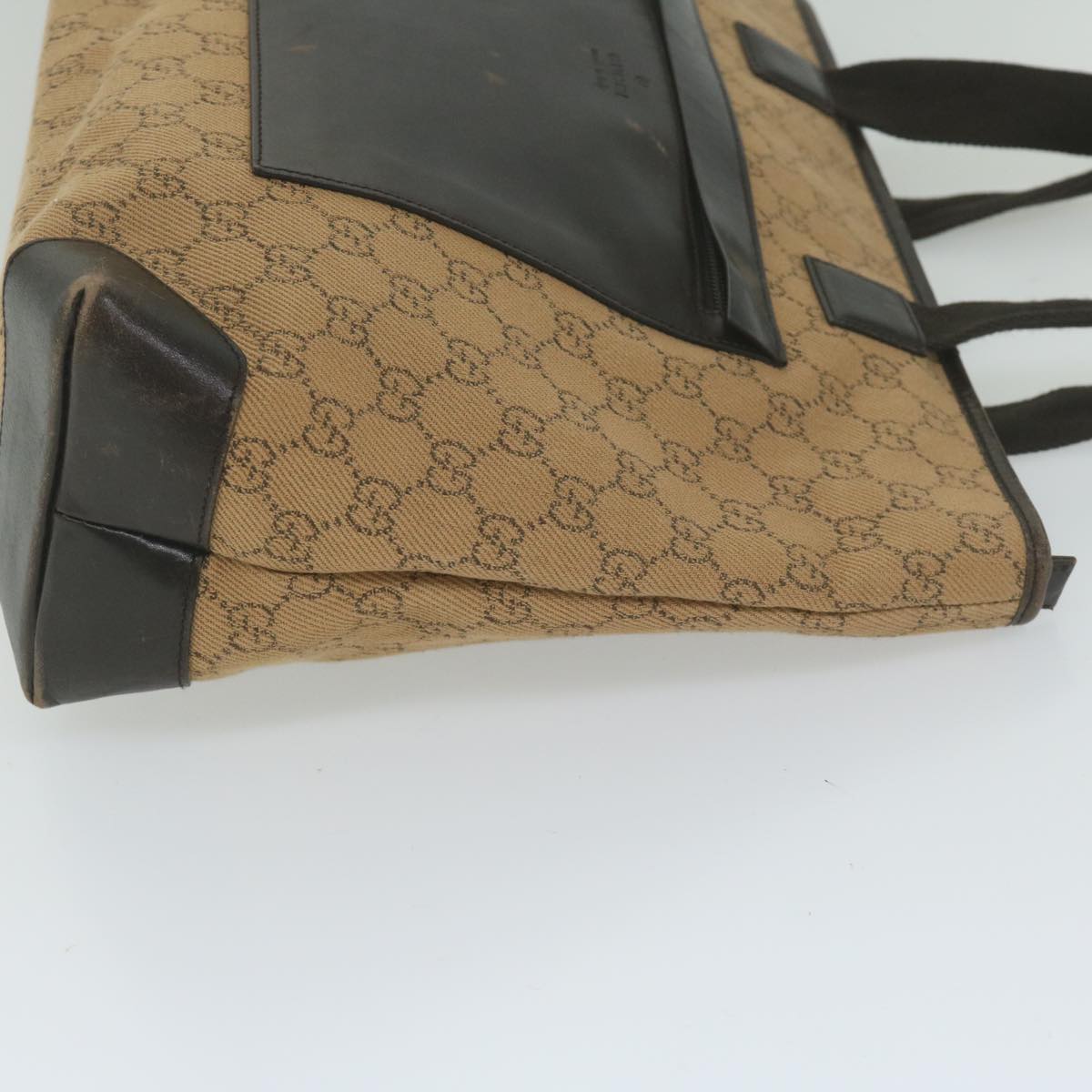 GUCCI GG Canvas Tote Bag Brown 61657