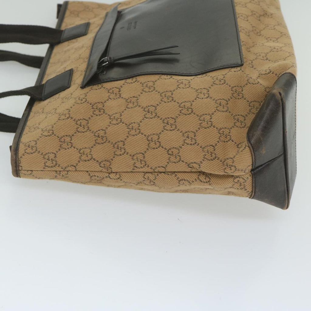 GUCCI GG Canvas Tote Bag Brown 61657