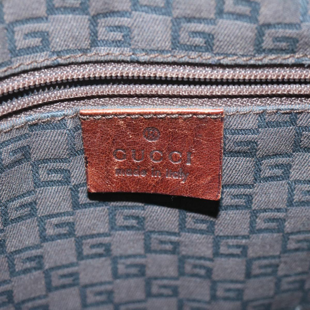 GUCCI Hand Bag Canvas Khaki 30458 61658