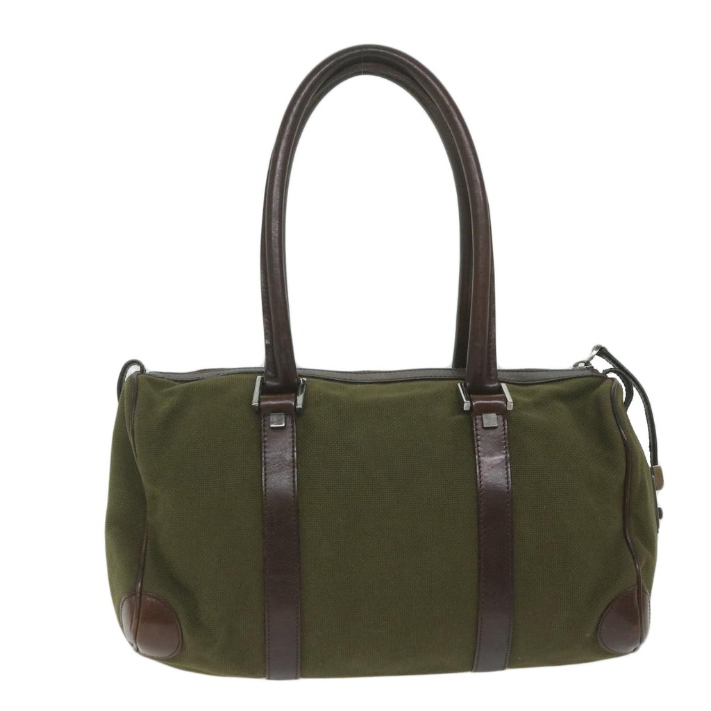 GUCCI Hand Bag Canvas Khaki 30458 61658