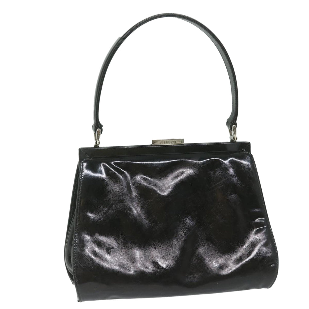 GUCCI Hand Bag Patent leather Black 000 781 0301 61691