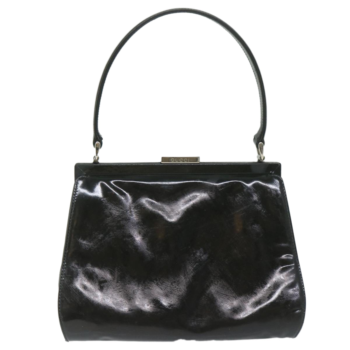 GUCCI Hand Bag Patent leather Black 000 781 0301 61691