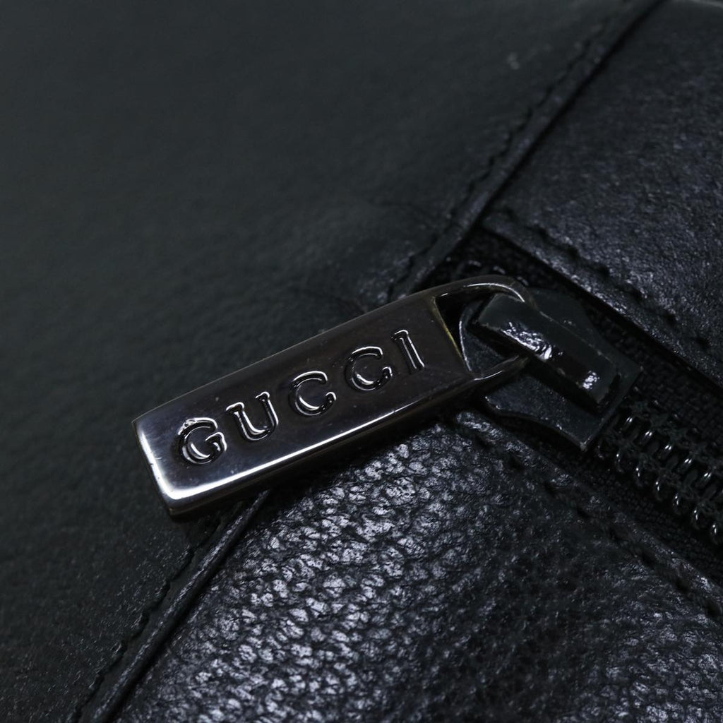 GUCCI Vanity Cosmetic Pouch Leather Black 039 1705 0710 61692