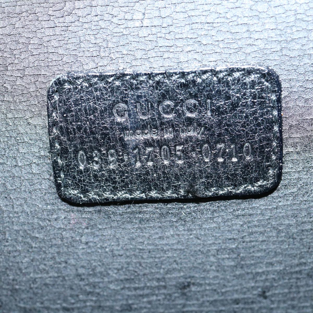 GUCCI Vanity Cosmetic Pouch Leather Black 039 1705 0710 61692