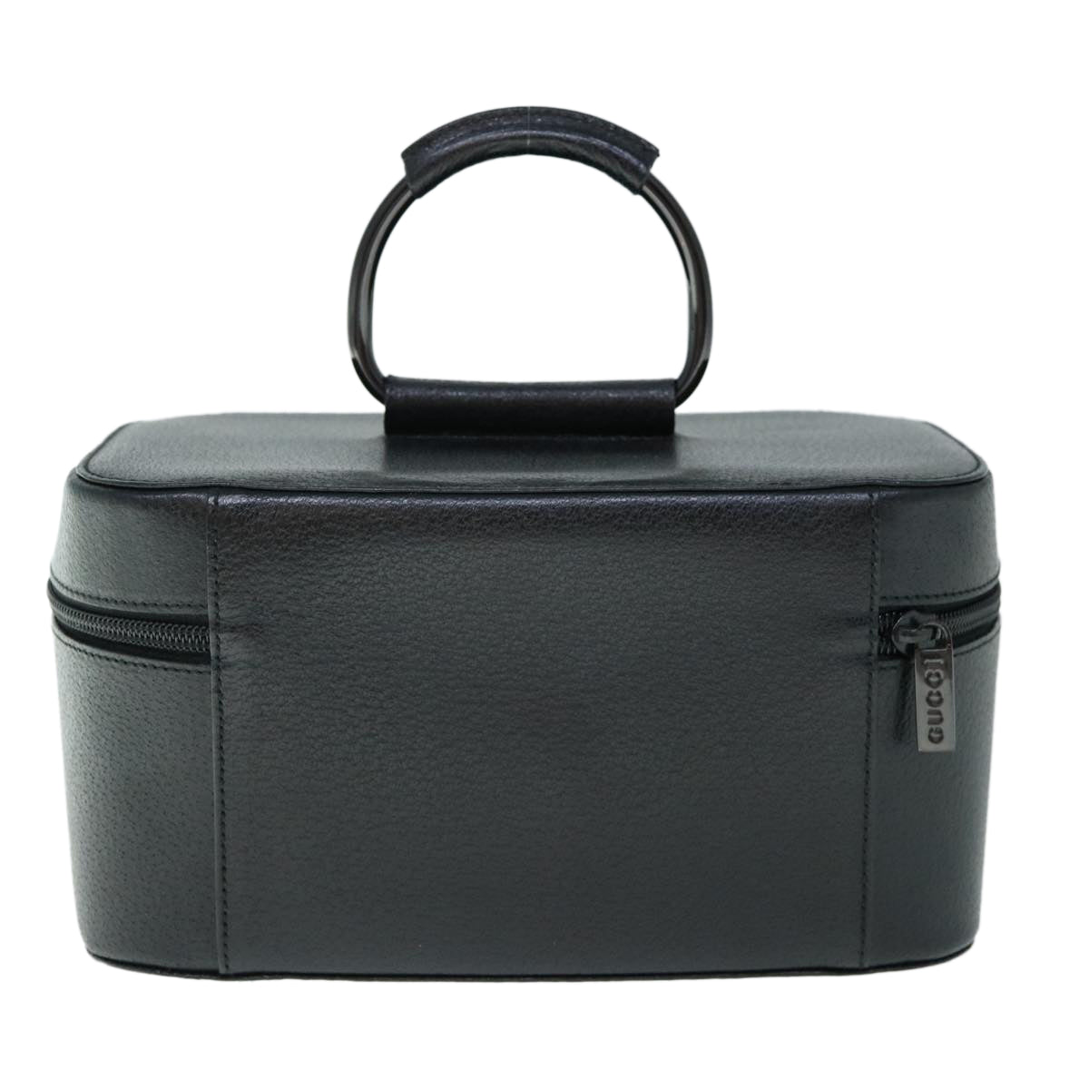 GUCCI Vanity Cosmetic Pouch Leather Black 039 1705 0710 61692