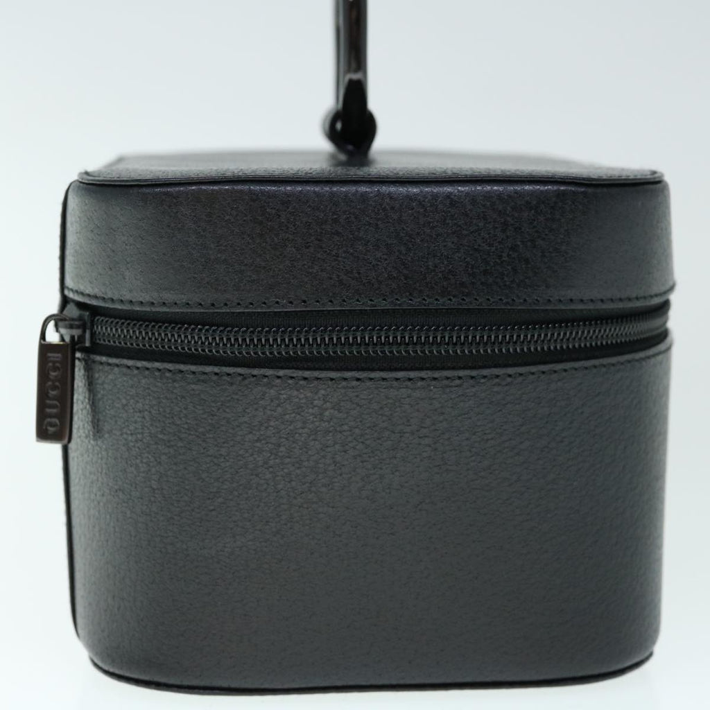 GUCCI Vanity Cosmetic Pouch Leather Black 039 1705 0710 61692