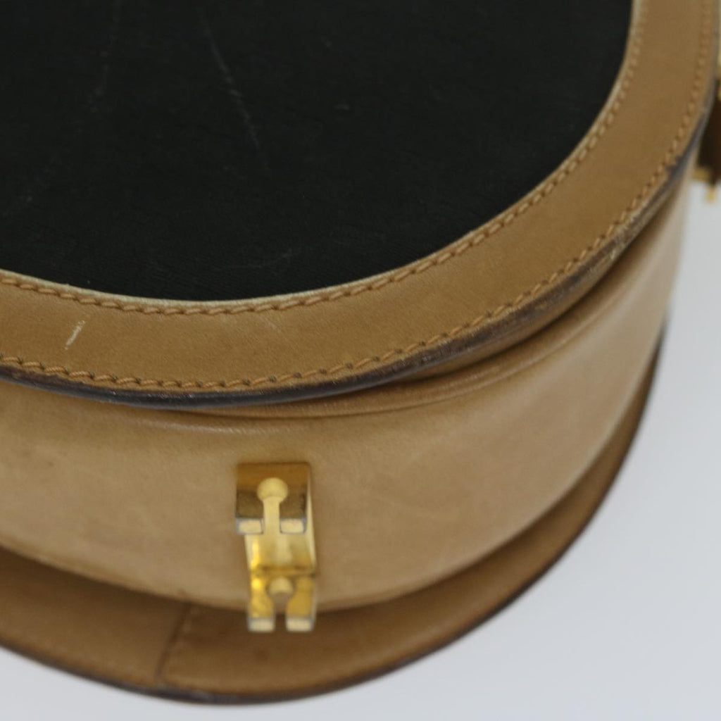 GUCCI Micro GG Canvas Shoulder Bag Black Beige 61694