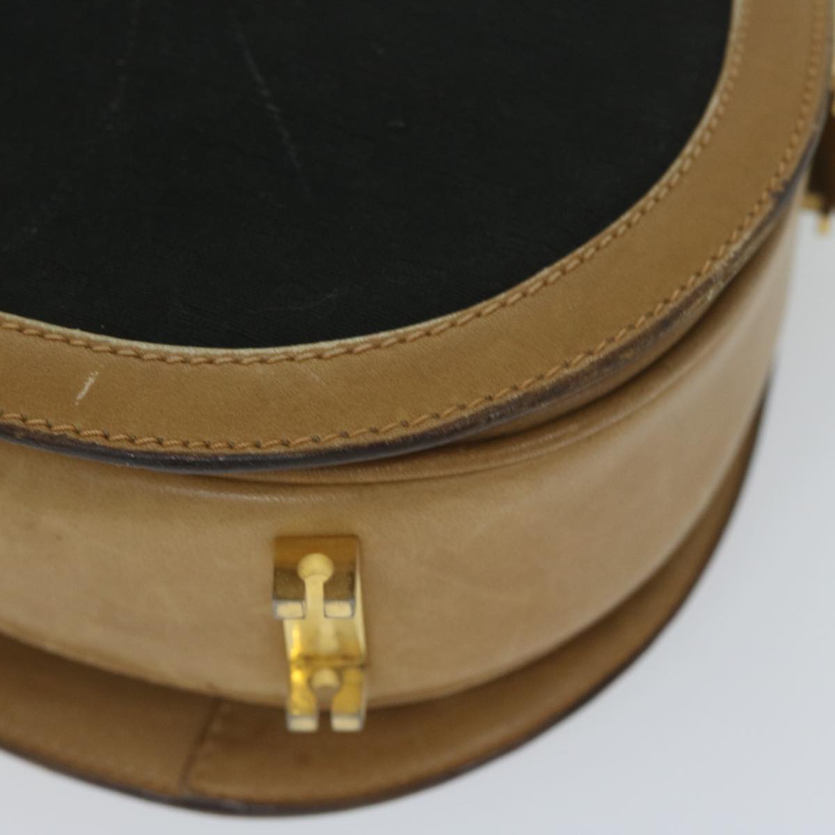 GUCCI Micro GG Canvas Shoulder Bag Black Beige 61694