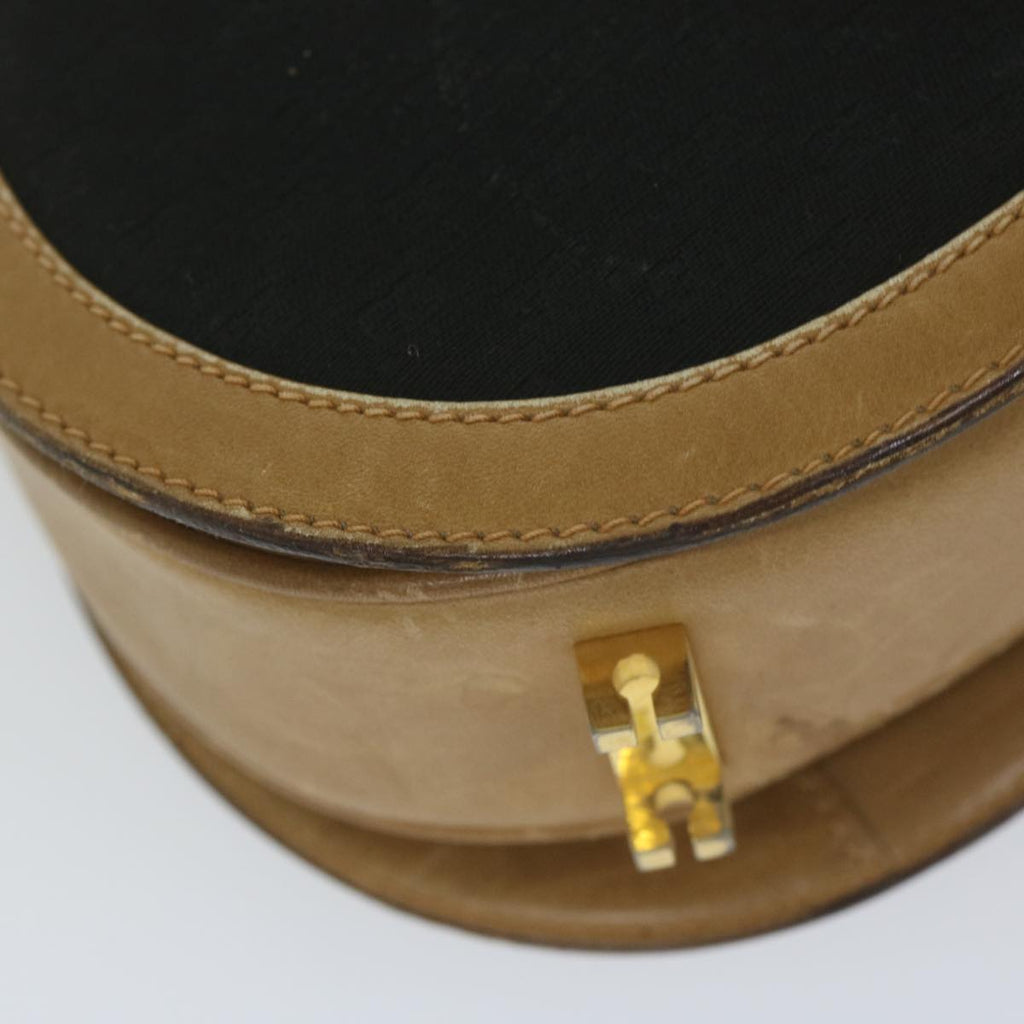 GUCCI Micro GG Canvas Shoulder Bag Black Beige 61694