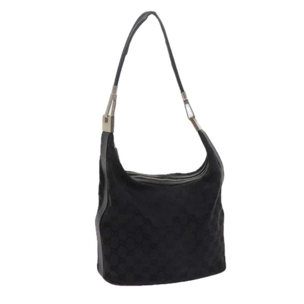 GUCCI GG Canvas Shoulder Bag Black 61700