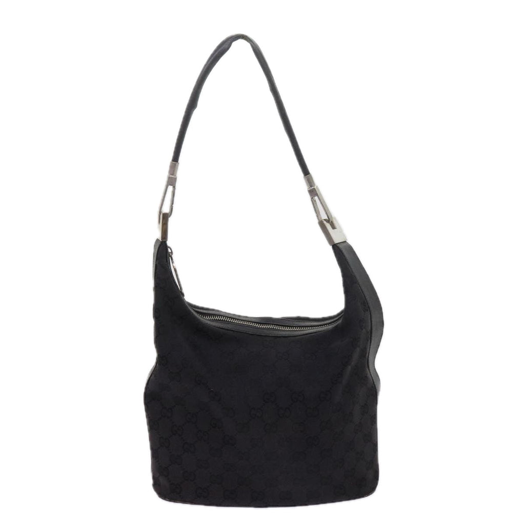 GUCCI GG Canvas Shoulder Bag Black 61700