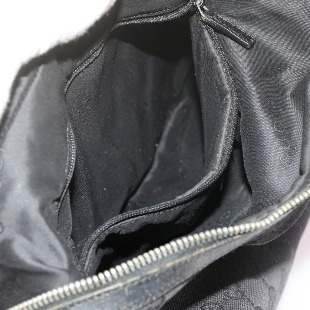 GUCCI GG Canvas Shoulder Bag Black 61700