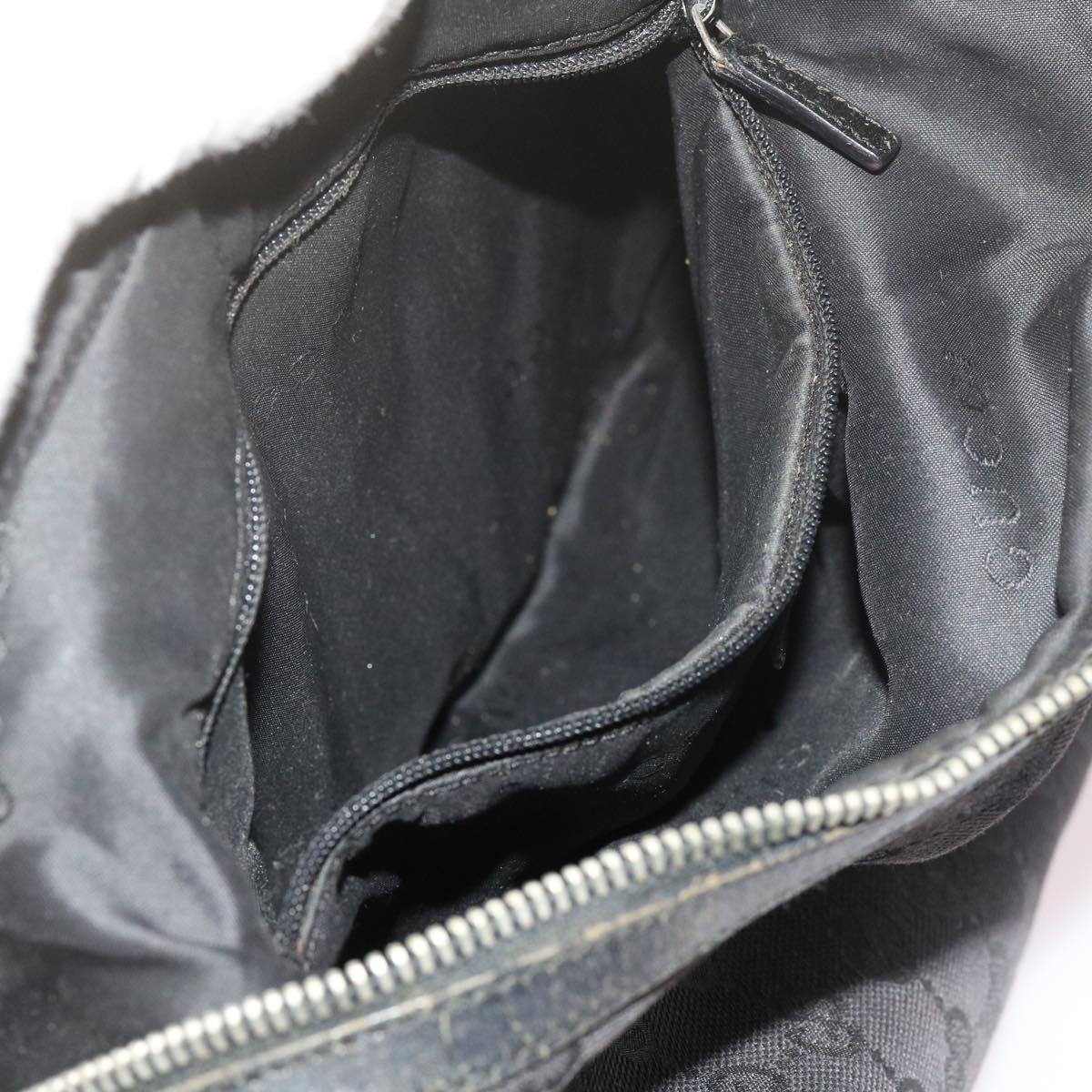 GUCCI GG Canvas Shoulder Bag Black 61700
