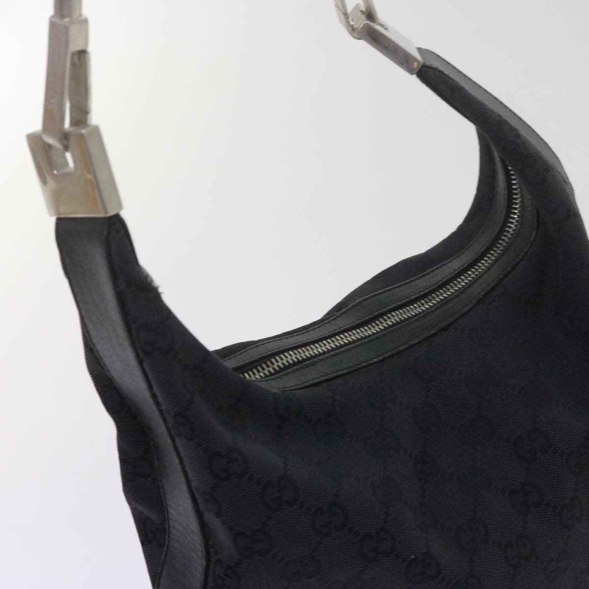 GUCCI GG Canvas Shoulder Bag Black 61700