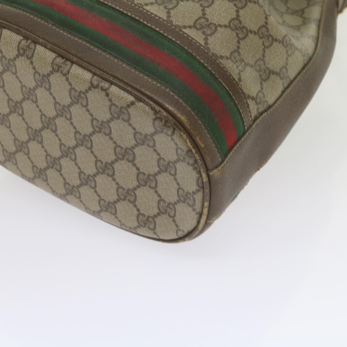 GUCCI GG Supreme Web Sherry Line Shoulder Bag Beige Red 001 116 0933 61702