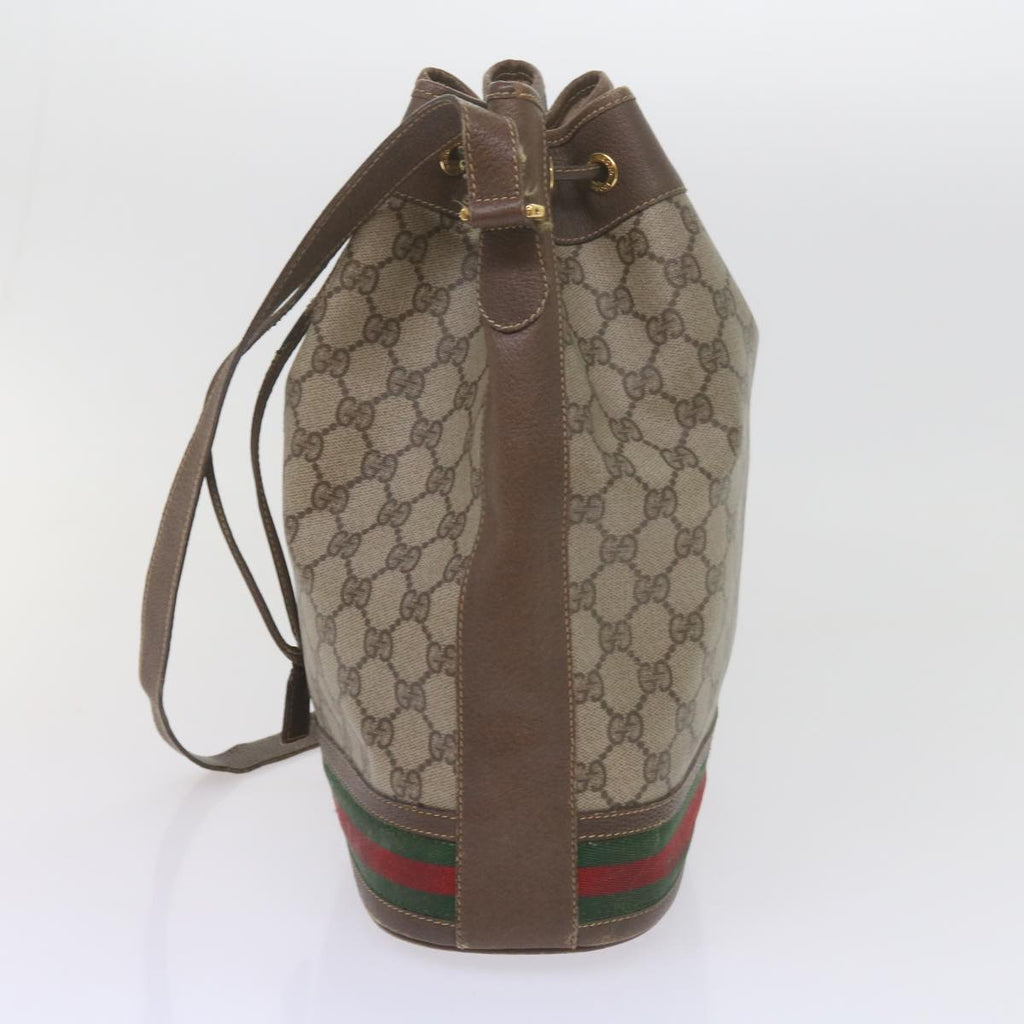 GUCCI GG Supreme Web Sherry Line Shoulder Bag Beige Red 001 116 0933 61702