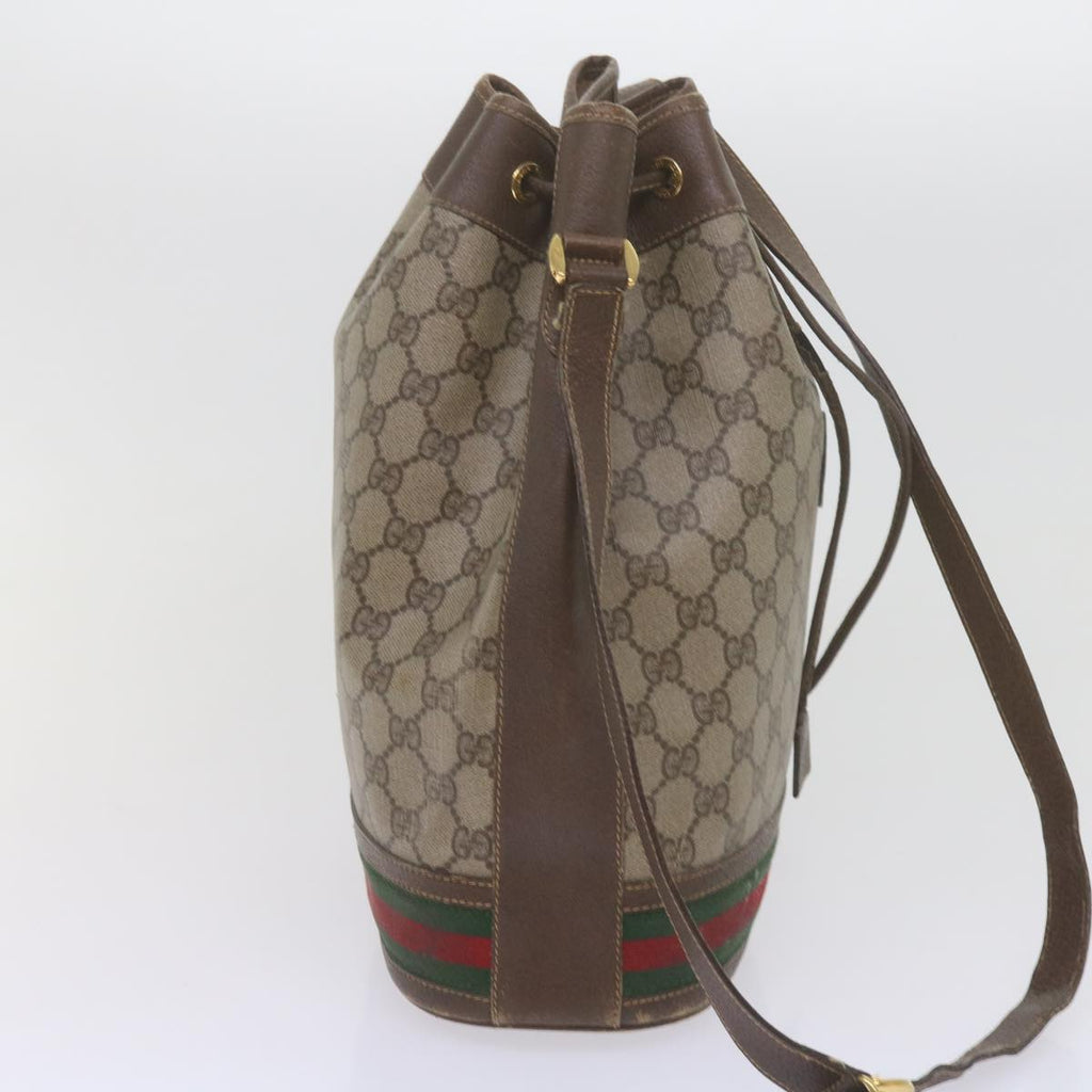 GUCCI GG Supreme Web Sherry Line Shoulder Bag Beige Red 001 116 0933 61702