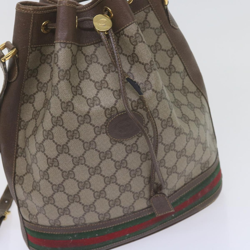 GUCCI GG Supreme Web Sherry Line Shoulder Bag Beige Red 001 116 0933 61702