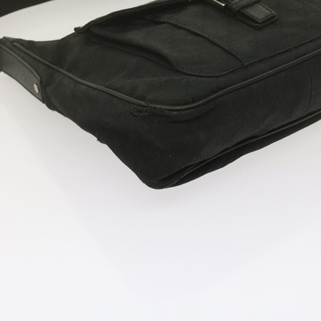 GUCCI GG Canvas Shoulder Bag Black 61704