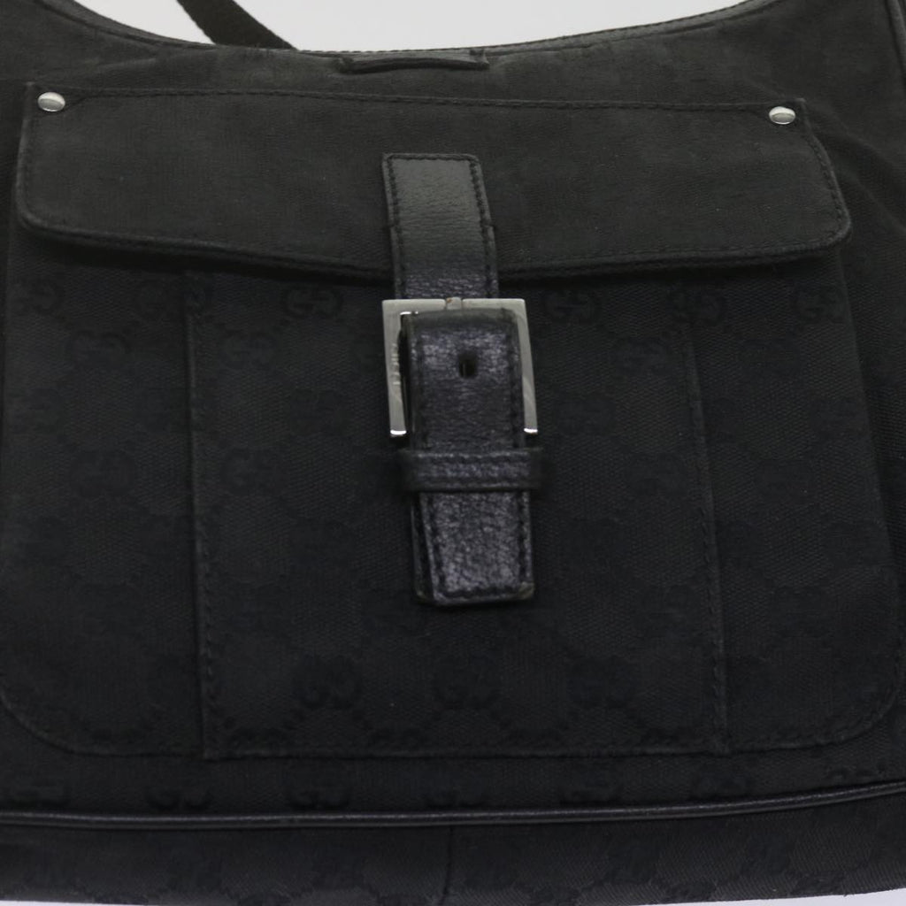 GUCCI GG Canvas Shoulder Bag Black 61704