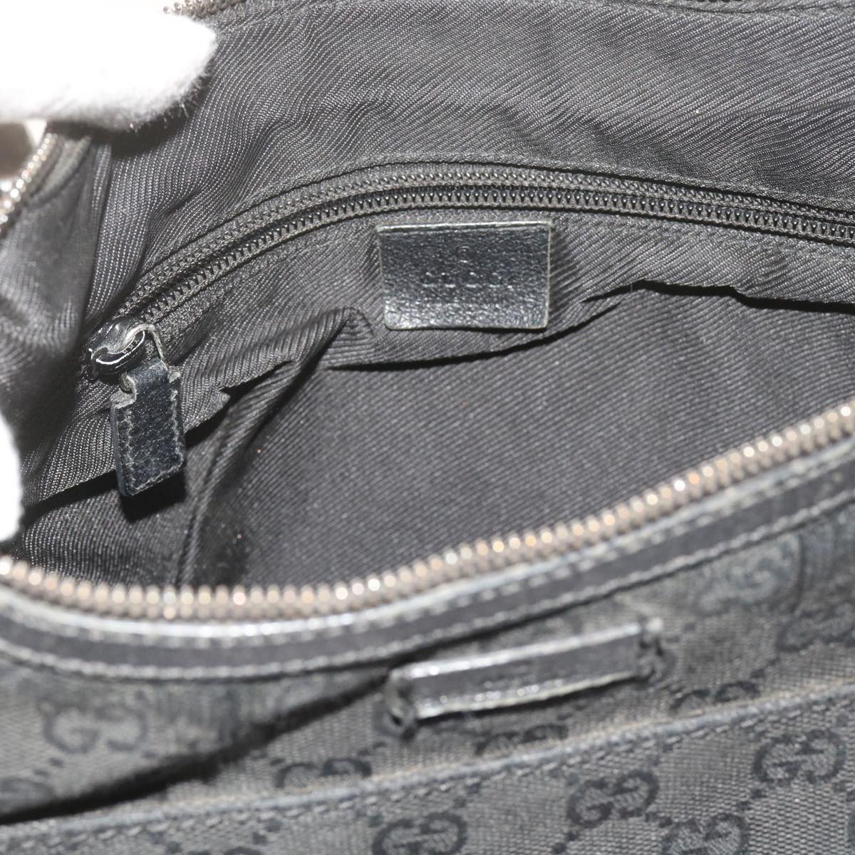 GUCCI GG Canvas Shoulder Bag Black 61704