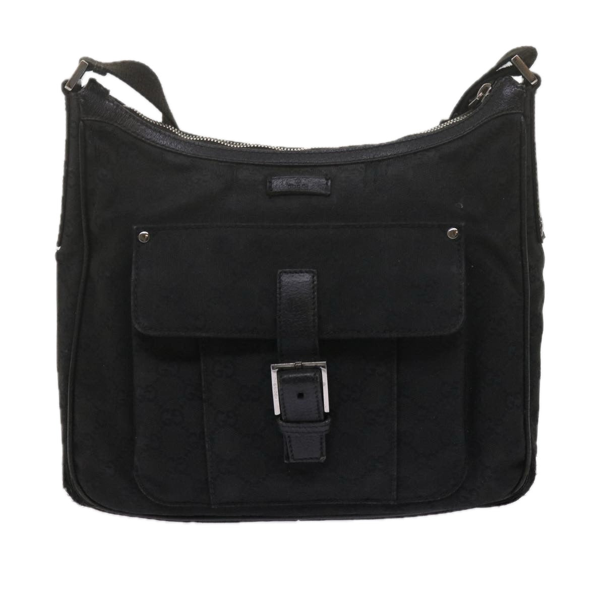 GUCCI GG Canvas Shoulder Bag Black 61704