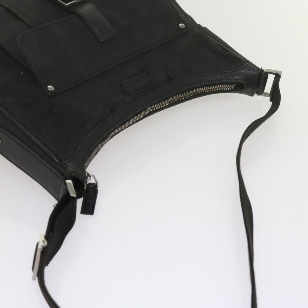 GUCCI GG Canvas Shoulder Bag Black 61704