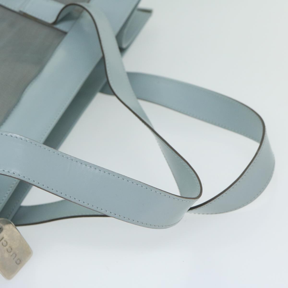 GUCCI Tote Bag Vinyl Light Blue 002 3754 0404 61705