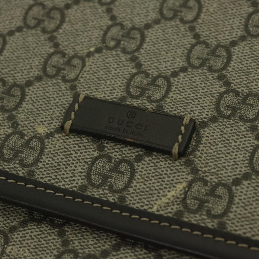 GUCCI GG Supreme Shoulder Bag PVC Leather Beige 223666 61785