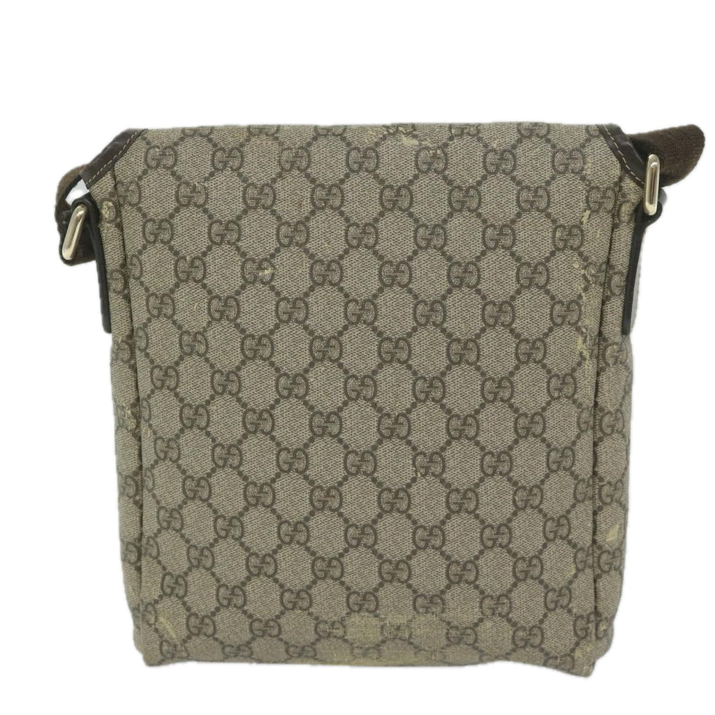 GUCCI GG Supreme Shoulder Bag PVC Leather Beige 223666 61785
