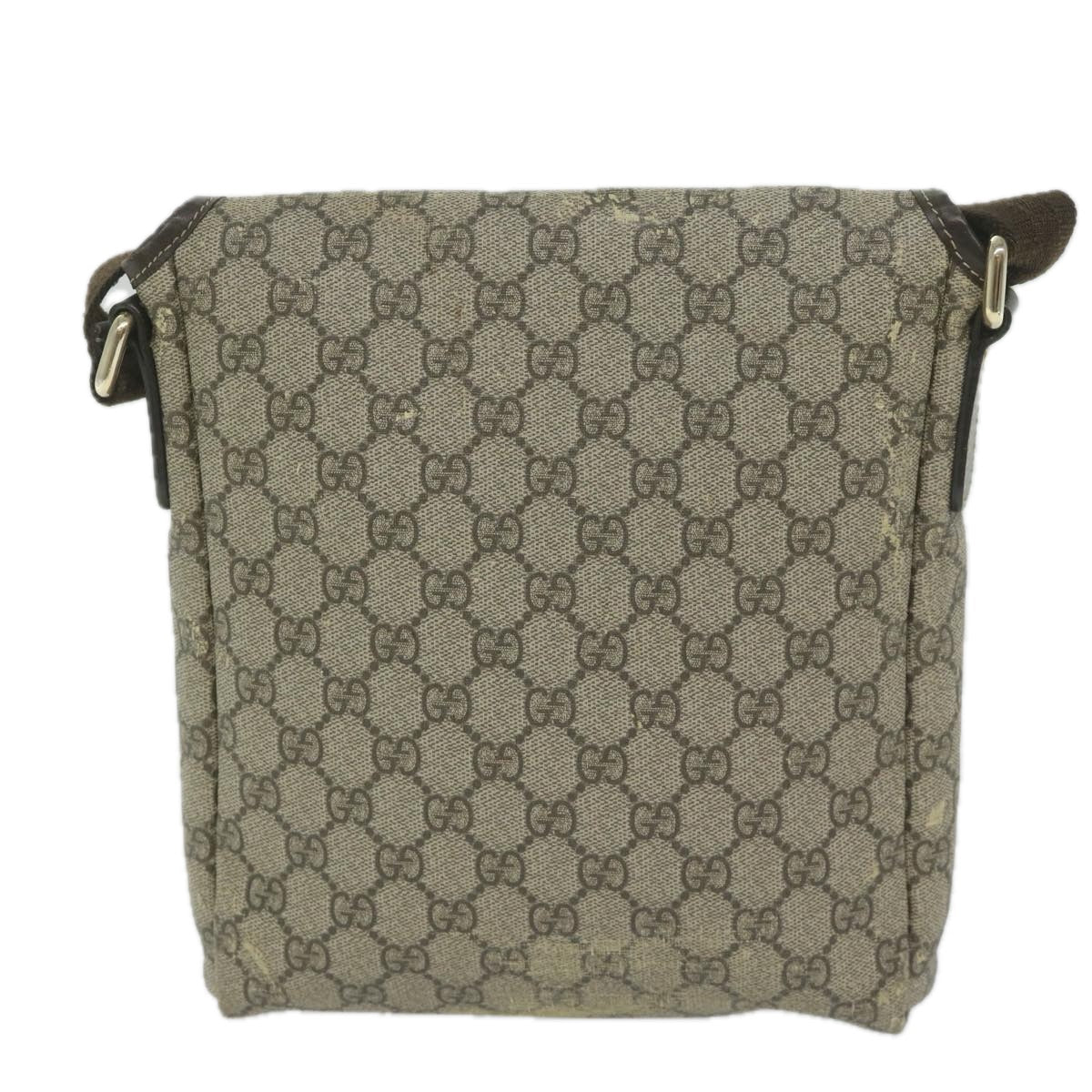 GUCCI GG Supreme Shoulder Bag PVC Leather Beige 223666 61785