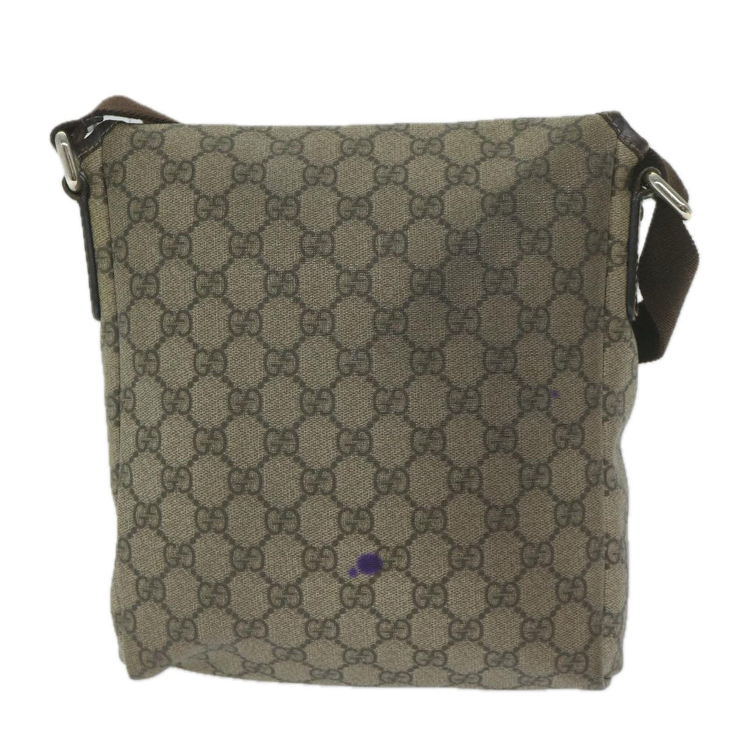 GUCCI GG Supreme Shoulder Bag PVC Leather Beige 223666 61786
