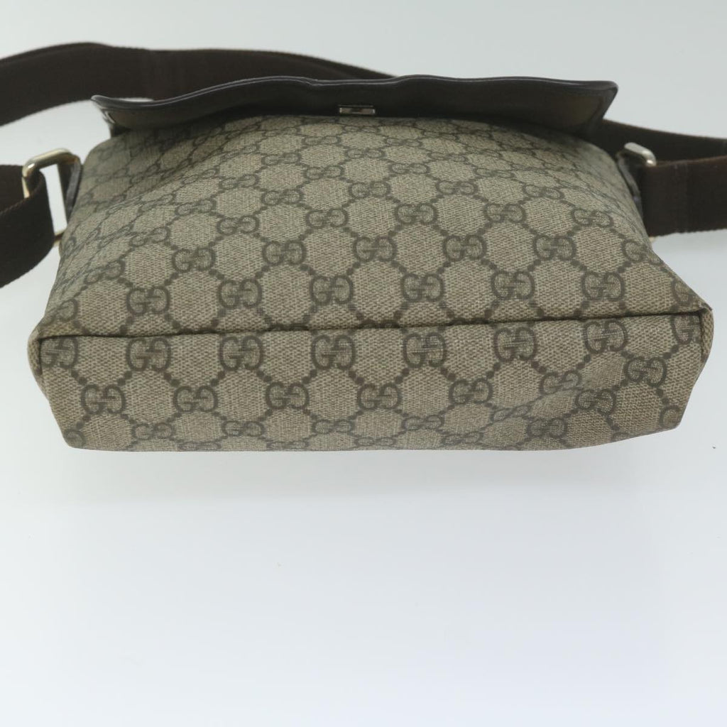 GUCCI GG Supreme Shoulder Bag PVC Leather Beige 223666 61786
