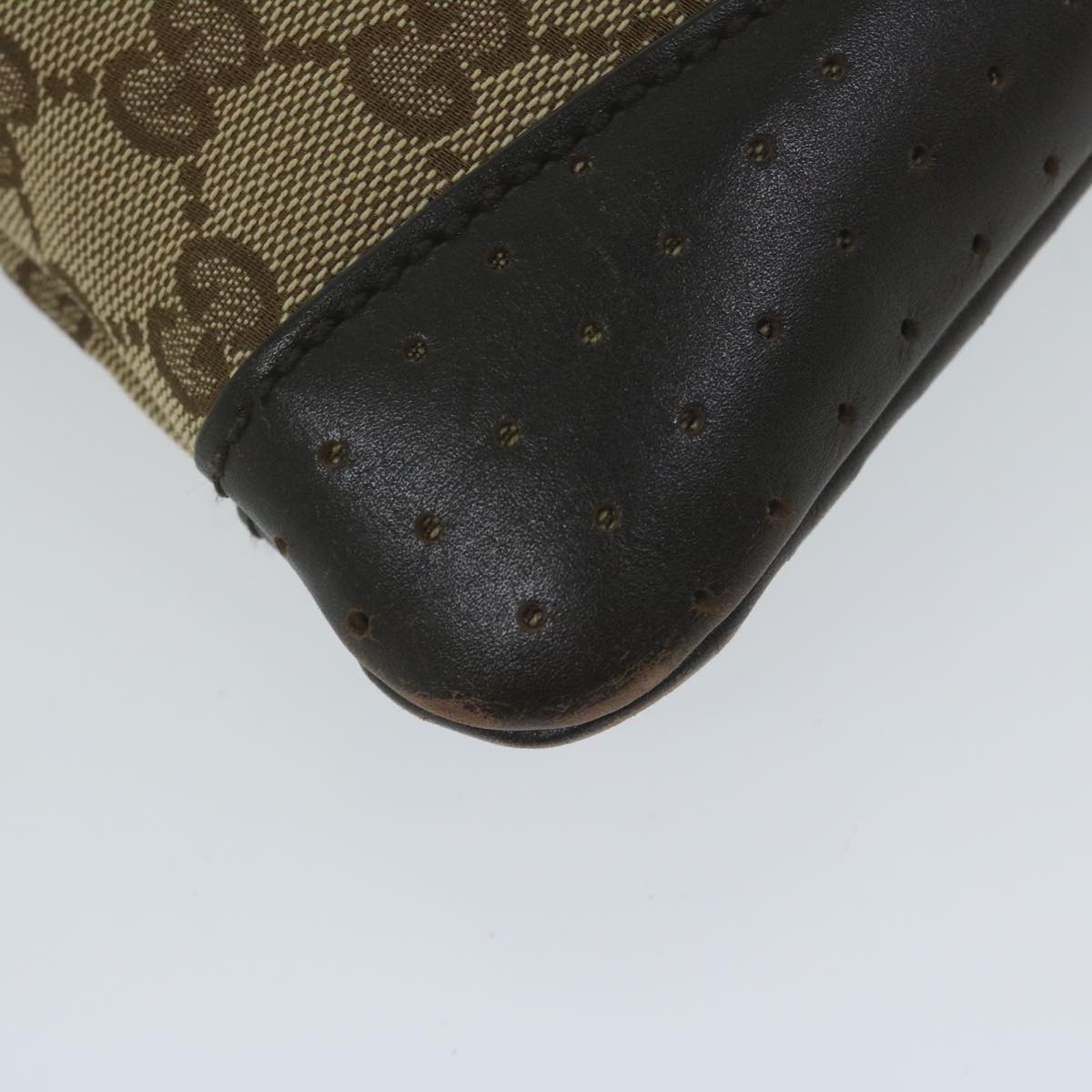GUCCI GG Canvas Shoulder Bag Beige 147671 61787