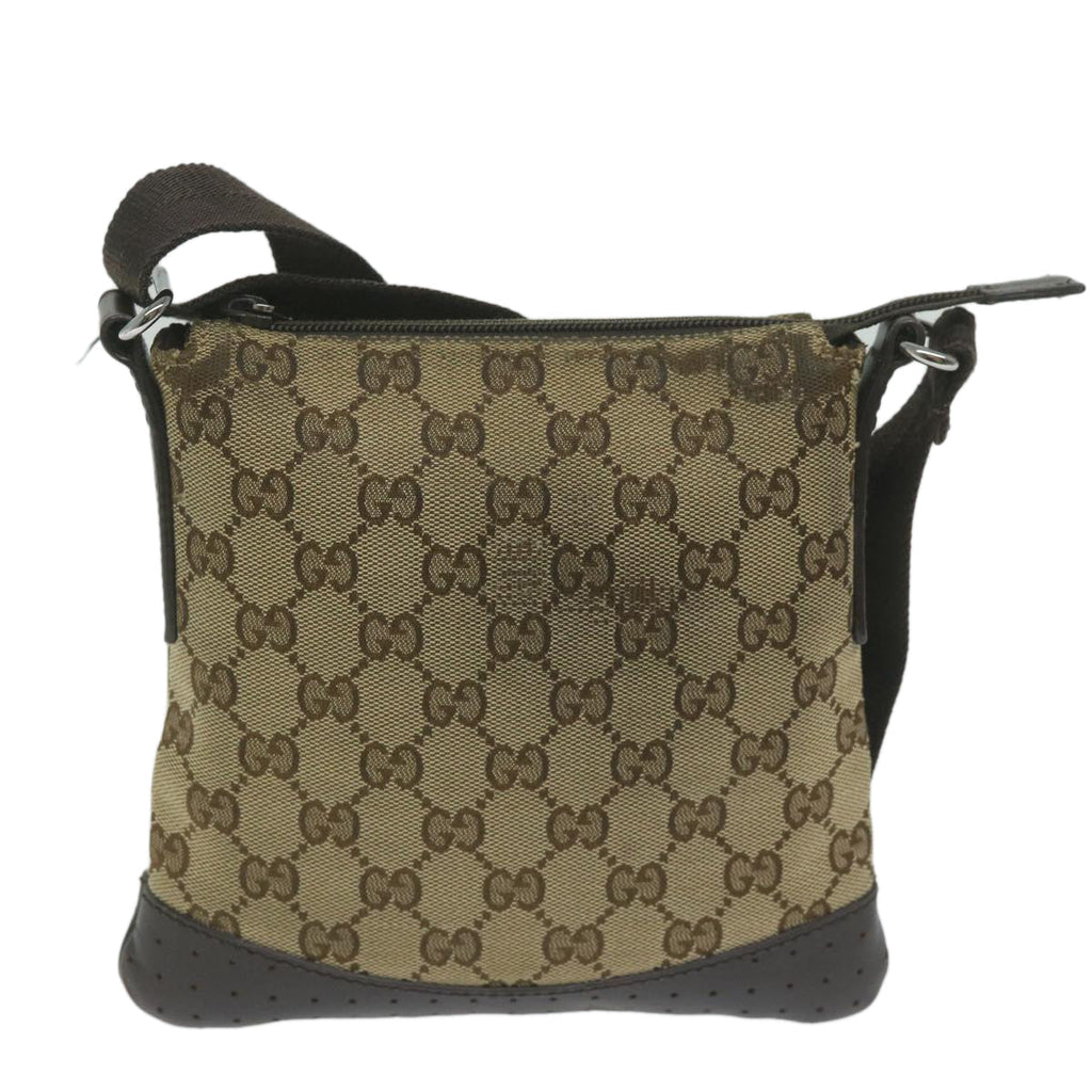GUCCI GG Canvas Shoulder Bag Beige 147671 61787
