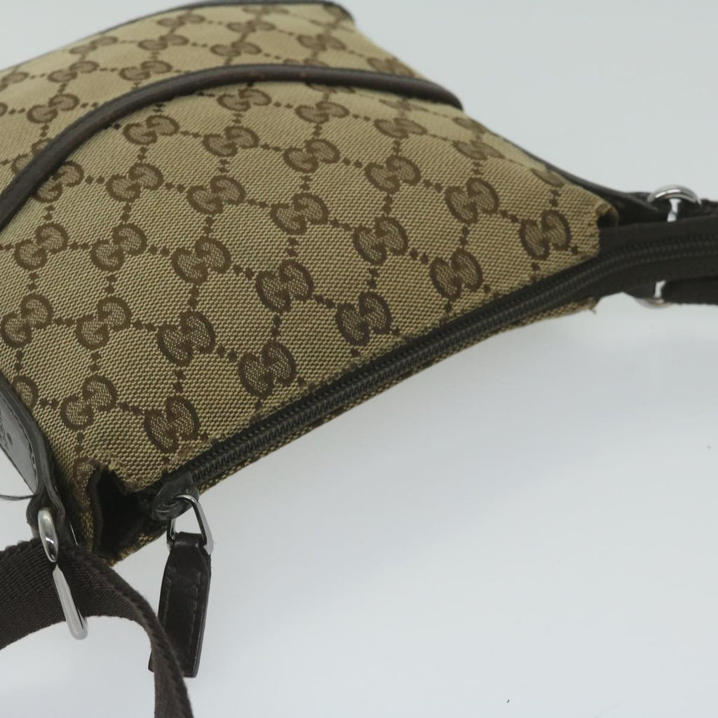 GUCCI GG Canvas Shoulder Bag Beige 147671 61787